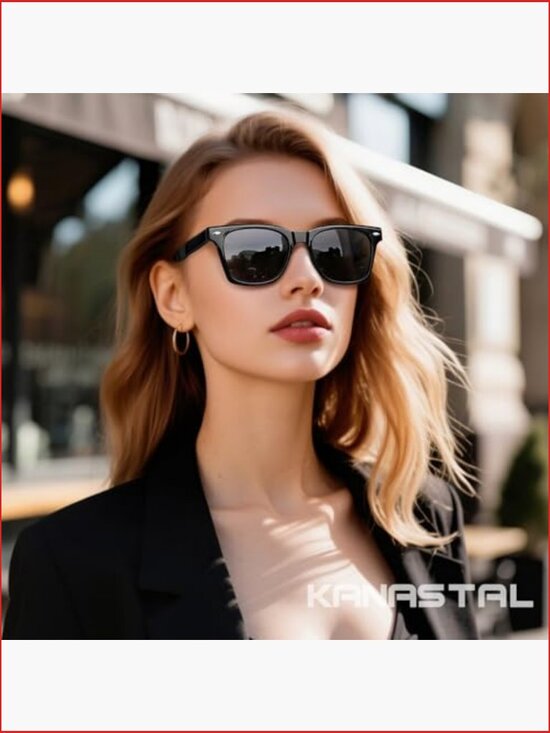 Square Polarized Sunglasses UV400 Acetate Retro Trendy main image 6